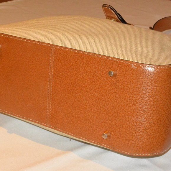 RENE Italy CANVAS & LEATHER SHOULDER BAG - Picture 4 of 8